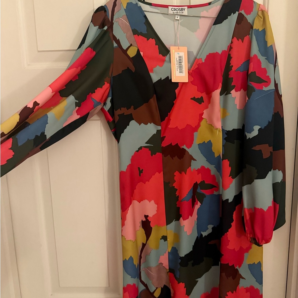 Crosby Multicolor Floral V-Neck Dress